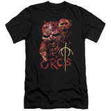 Lord of the Rings Orcs Premium Canvas Adult Slim Fit 30/1 T-Shirt Black