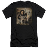 Lord of the Rings Rotk Poster Premium Canvas Adult Slim Fit 30/1 T-Shirt Black