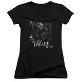 Lord of the Rings The Best Dwarf Junior Women's V-Neck T-Shirt Black