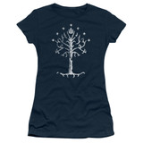 Lord of the Rings Tree Of Gondor Junior Women's T-Shirt Navy