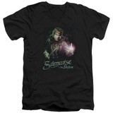 Lord of the Rings Samwise The Brave Adult V-Neck T-Shirt Black