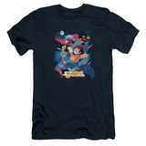 Steven Universe Group Shot Adult 30/1 T-Shirt Navy