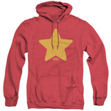 Steven Universe Star Adult Heather Hoodie Sweatshirt Red