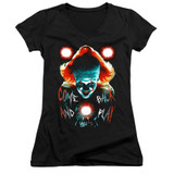IT Dead Lights Junior Women's V-Neck T-Shirt Black