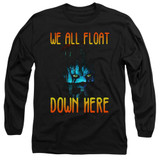 IT We All Float Down Here Adult Long Sleeve T-Shirt Black