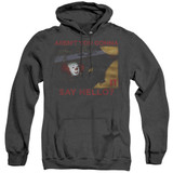 IT 1990 Hello Adult Heather Hoodie Sweatshirt Black