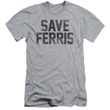 Ferris Bueller's Day Off Save Ferris Adult 30/1 T-Shirt Athletic Heather