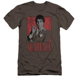 Scarface Tony Premium Canvas Adult Slim Fit T-Shirt Charcoal