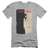 Scarface Vintage Poster Adult 30/1 T-Shirt Silver