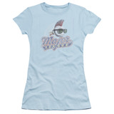 Major League Distressed Logo Junior Women's T-Shirt Light Blue