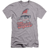 Major League Vintage Logo Premium Canvas Adult Slim Fit 30/1 T-Shirt Athletic Heather