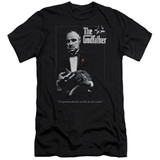 Godfather Poster Premium Canvas Adult Slim Fit 30/1 T-Shirt Black