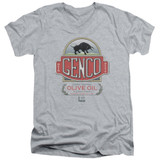 Godfather Genco Olive Oil Adult V-Neck T-Shirt Athletic Heather