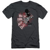 A Nightmare on Elm Street Playing With Power Adult 30/1 T-Shirt Charcoal