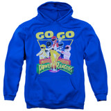 Power Rangers Go Go Adult Pullover Hoodie Sweatshirt Royal Blue