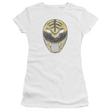 Power Rangers White Ranger Mask Junior Women's T-Shirt White