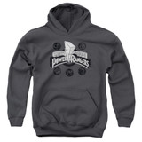 Power Rangers Power Coins Youth Pullover Hoodie Sweatshirt Charcoal