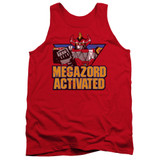 Power Rangers Megazord Activated Adult Tank Top T-Shirt Red