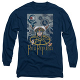 Power Rangers Rita Deco Adult Long Sleeve T-Shirt Navy