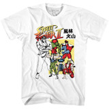 Street Fighter SF2 White Adult T-Shirt