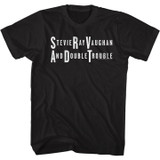 Stevie Ray Vaughan SRV & DT Black Adult T-Shirt