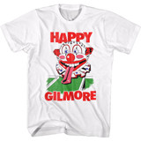 Happy Gilmore Clown Head White Adult T-Shirt