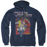 Transformers Optimus Prime Adult Pullover Hoodie Sweatshirt Navy