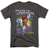 Transformers Starscream Adult 18/1 T-Shirt Charcoal