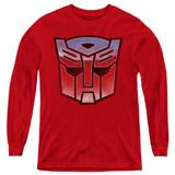 Transformers Vintage Autobot Logo Youth Long Sleeve T-Shirt Red