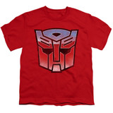 Transformers Vintage Autobot Logo Youth T-Shirt Red