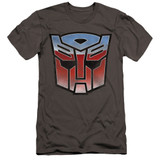 Transformers Vintage Autobot Logo Premium Adult 30/1 T-Shirt Charcoal