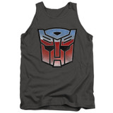 Transformers Vintage Autobot Logo Adult Tank Top T-Shirt Charcoal