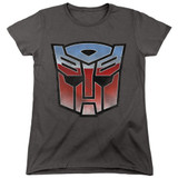 Transformers Vintage Autobot Logo Women's T-Shirt Charcoal