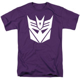 Transformers Decepticon Adult 18/1 T-Shirt Purple