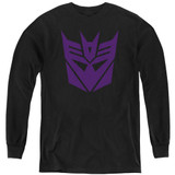 Transformers Decepticon Youth Long Sleeve T-Shirt Black