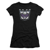 Transformers Decepticon Airbrush Logo Junior Women's T-Shirt Black