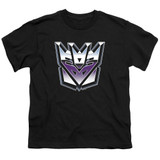 Transformers Decepticon Airbrush Logo Youth T-Shirt Black