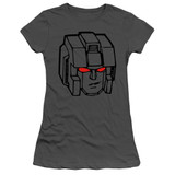 Transformers Starscream Head Junior Women's T-Shirt Charcoal