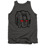 Transformers Starscream Head Adult Tank Top T-Shirt Charcoal