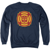 Transformers Rescue Bots Logo Adult Crewneck Sweatshirt Navy