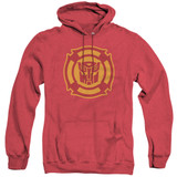 Transformers Rescue Bots Logo Adult Heather Hoodie Sweatshirt Red