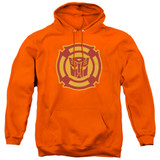 Transformers Rescue Bots Logo Adult Pullover Hoodie Sweatshirt Orange