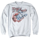 Transformers Spray Panels Adult Crewneck Sweatshirt White