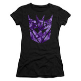 Transformers Tonal Decepticon Junior Women's T-Shirt Black