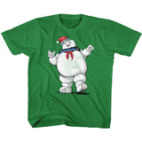 The Real Ghostbusters Merry Mr. Stay Puft Vintage Green Toddler T-Shirt