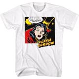 Flash Gordon Gonna Crash White Adult T-Shirt