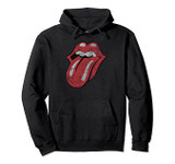 Rolling Stones Distressed Tongue Pullover Hoodie Sweatshirt