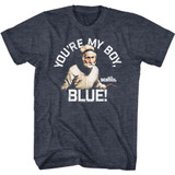 Old School My Boy Blue Navy Heather Adult T-Shirt