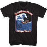 Jaws Storybook Bigger Boat Black Adult T-Shirt