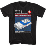 The Real Ghostbusters ECTO1 Manual Black Adult T-Shirt